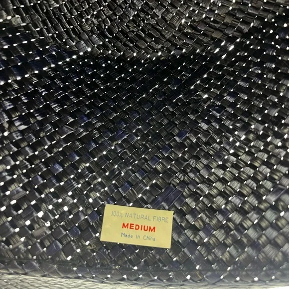 Elegant Black Woven Sun Hat - Picture 3 of 5